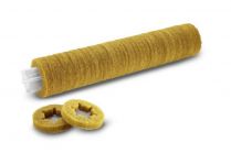 Втулка с роликовыми падами 400мм мягкая желтая, полировка, под вал 4.762-228 Karcher 6.369-724.0