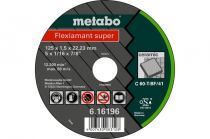 Отрезной круг Metabo 125х1,5х22,23мм Flexiamant Super камень C 60-T прямой  616196000