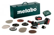 Аккумуляторная угловая шлифовальная машина Metabo W 18 LTX 125 Quick Inox Set 600174880